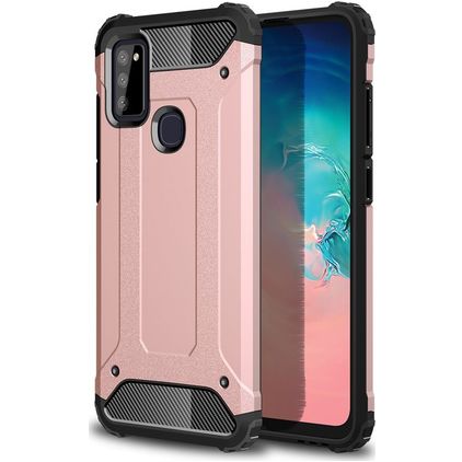 Mobigear Outdoor Samsung Galaxy M51 Hülle Hardcase Backcover Stoßfest - Roségold