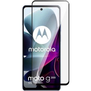 Mobigear Premium Motorola Moto G200 5G Panzerglas Gehärtetes Glas Displayschutz - Hüllenfreundlich - Schwarz