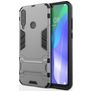 Mobigear Armor Stand Huawei Y6p Hülle Hardcase Backcover Stoßfest mit Ständer - Grau
