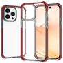 Mobigear Full Bumper iPhone 14 Pro Hülle Hardcase Backcover Stoßfest - Transparent / Rot