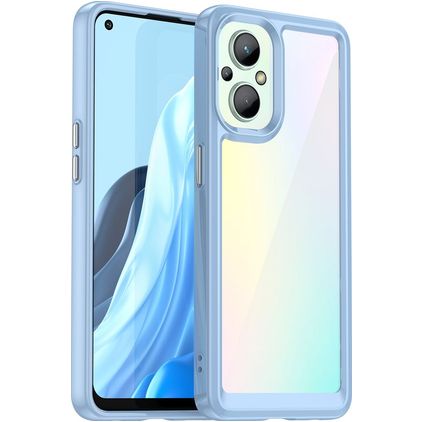 Mobigear Crystal OPPO Reno 7 Lite Hardcase Backcover - Transparent / Blau