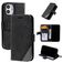 Mobigear Rhombus iPhone 12 Mini Klapphülle Portemonnaie - Schwarz