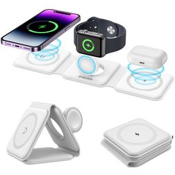 Valenta 3-in-1 es Ladegerät Qi Wireless 1.5 Meter - Weiß
