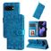 Mobigear Sunflower Google Pixel 9a Hülle Klapphülle Geldbörse - Blau