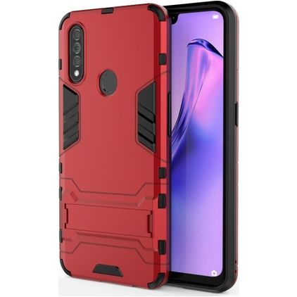 Mobigear Armor Stand OPPO A31 Hülle Hardcase Backcover Stoßfest mit Ständer - Rot