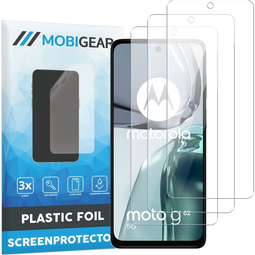 Mobigear Motorola Moto G62 Displayschutz Schutzfolie - Hüllenfreundlich (3er Pack)