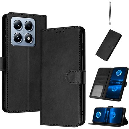 Mobigear Wallet Xiaomi 14T Hülle Klapphülle Geldbörse - Schwarz