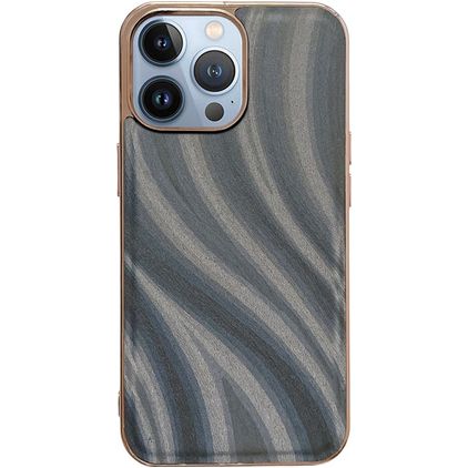 Mobigear Wavy iPhone 14 Pro Max Hülle Hardcase Backcover - Silber