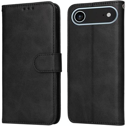 Mobigear Wallet iPhone Air Klapphülle Portemonnaie - Schwarz