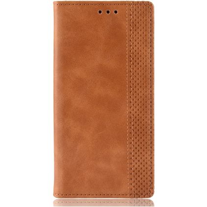 Mobigear Sensation LG V60 ThinQ Hülle Klapphülle Geldbörse - Cognac