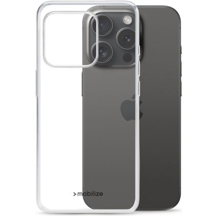 Mobilize Gelly Durchsichtig iPhone 15 Pro Hülle Flexibles TPU Backcover - Transparent