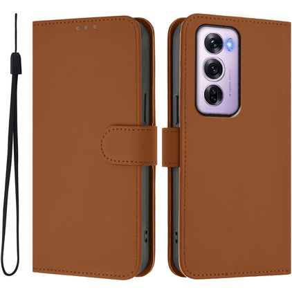 Mobigear Urban Wallet OPPO Reno 12 Pro Hülle Klapphülle Geldbörse - Braun
