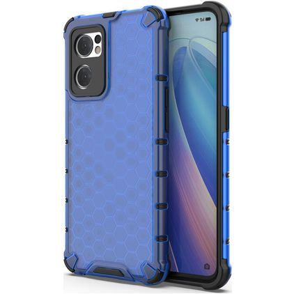 Mobigear Honeycomb OPPO Find X5 Lite Hülle Hardcase Backcover Stoßfest - Blau