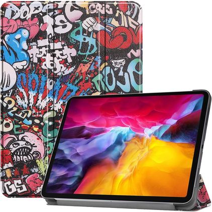 Mobigear Tri-Fold iPad Pro 11 Zoll (2021) Hülle Klapphülle - Graffiti