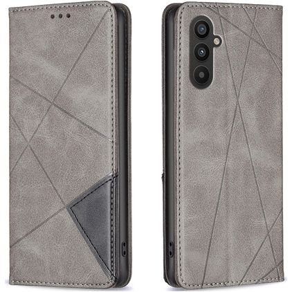 Mobigear Rhombus Slim Samsung Galaxy A24 Hülle Klapphülle - Grau