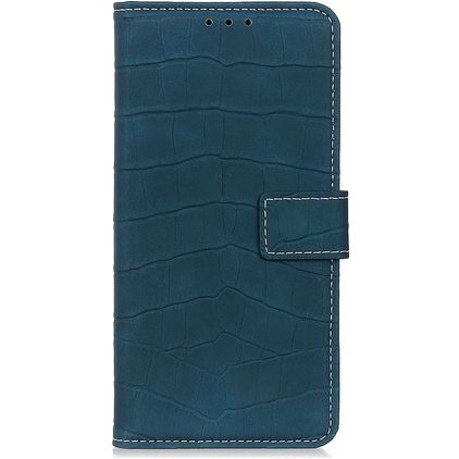Mobigear Croco Sony Xperia 10 III Hülle Klapphülle Geldbörse - Grün
