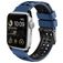 Mobigear Aero Armor Silikon Apple Watch Armband Dornschließe - 42/41/40/38 mm - Schwarz / Marineblau