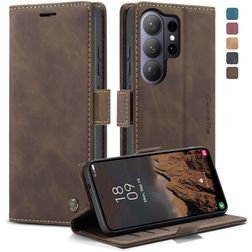 CaseMe 013 Samsung Galaxy S26 Ultra Hülle Klapphülle Geldbörse - Coffee