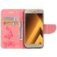 Mobigear Butterfly Samsung Galaxy A5 (2017) Hülle Klapphülle Geldbörse - Pink