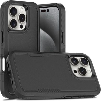 Mobigear Heavy Armor iPhone 16 Pro Hardcase Backcover Shockproof - Schwarz