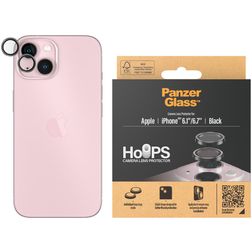 PanzerGlass Hoops iPhone 15 Gehärtetes Glas Kameralinsen Schutz - Hüllenfreundlich - Schwarz