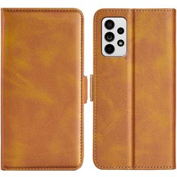 Mobigear Slim Magnet Samsung Galaxy A33 Hülle Klapphülle Geldbörse - Cognac