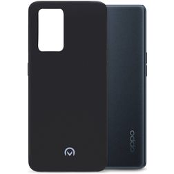 Mobilize Rubber Gelly OPPO Reno 6 Pro 5G Hülle Flexibles TPU Backcover - Matt Black