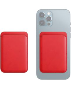 Mobigear Wallet Kartenetui - 3 Karten - MagSafe Kompatibel - Rot