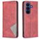 Mobigear Rhombus Slim Samsung Galaxy A37 Hülle Klapphülle - Rot