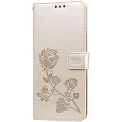 Mobigear Roses Xiaomi Redmi Note 9S Klapphülle Portemonnaie - Gold