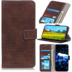 Mobigear Croco POCO X5 Hülle Klapphülle Geldbörse - Braun