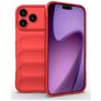 Mobigear Bumpy iPhone 18 Pro Max Hülle Flexibles TPU Backcover - Rot