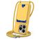 Mobigear Lanyard Card iPhone 16 Pro Silikon Handykette mit Kartenhalter - Gelb