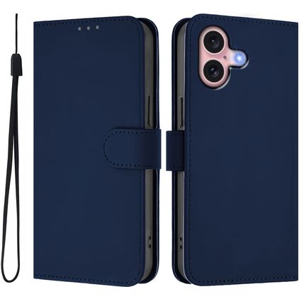 Mobigear Urban Wallet iPhone 16 Klapphülle Portemonnaie - Marineblau