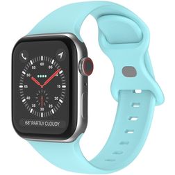Mobigear Sport Dual Silikon Apple Watch Armband Pin-and-Tuck-Verschluss - 49/46/45/44 mm - Babyblau