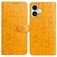 Mobigear Flowers iPhone 17 Hülle Klapphülle Geldbörse - Gelb