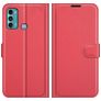 Mobigear Classic Motorola Moto G60 Hülle Klapphülle Geldbörse - Rot