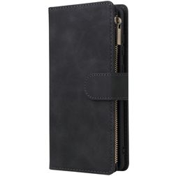 Mobigear Zipper Samsung Galaxy Note 10 Lite Hülle Klapphülle Geldbörse - Schwarz