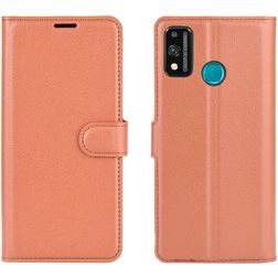 Mobigear Classic HONOR 9X Lite Hülle Klapphülle Geldbörse - Cognac