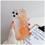 Mobigear Marble iPhone 12 Pro Max Hülle Flexibles TPU Backcover - Orange