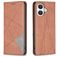 Mobigear Rhombus Slim iPhone 17 Hülle Klapphülle - Braun