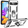 Mobigear Armor Ring Google Pixel 6a Hülle Hardcase Backcover Stoßfest mit Ringhalter - Silber