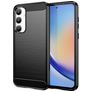 Mobigear Brushed Slim Samsung Galaxy A35 Hülle Flexibles TPU Backcover - Schwarz