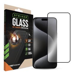 Striker Xtreme Impact iPhone 15 Pro Max Panzerglas Gehärtetes Glas Displayschutz - Hüllenfreundlich