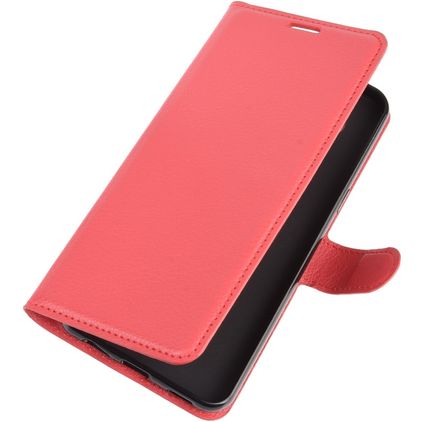 Mobigear Classic LG K51s Hülle Klapphülle Geldbörse - Rot