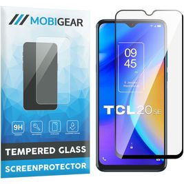 Mobigear Premium TCL 20 SE Panzerglas Gehärtetes Glas Displayschutz - Hüllenfreundlich - Schwarz