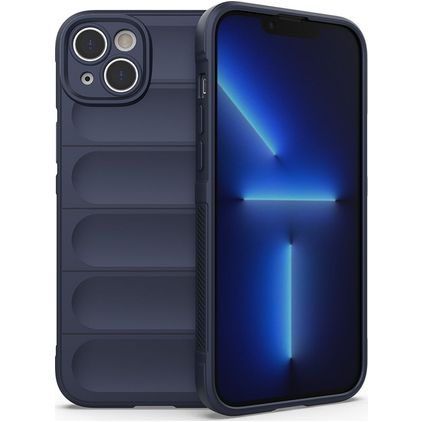 Mobigear Bumpy iPhone 14 Plus Hülle Flexibles TPU Backcover - Dunkelblau