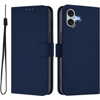 Mobigear Urban Wallet iPhone 16 Plus Klapphülle Portemonnaie - Marineblau