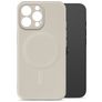 My Style Protective Flex iPhone 15 Pro MagSafe Hülle Flexibles TPU Backcover - Antique White