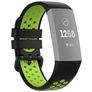 Mobigear Sport Plus Buckle Silikon Fitbit Charge 3 Armband Dornschließe - Schwarz / Grün